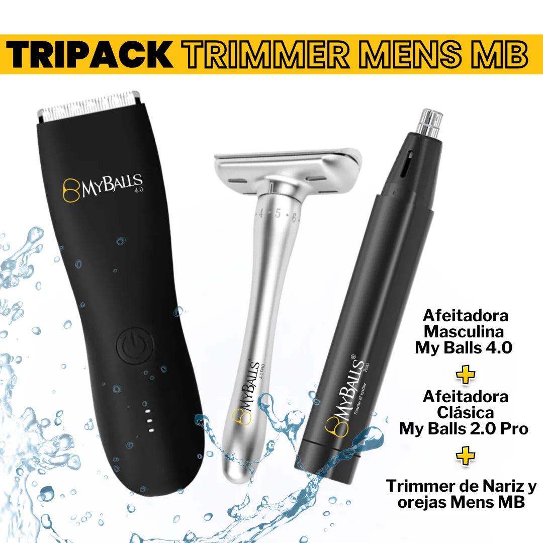 Tripack Trimmer Mens MB - My Balls 4.0 Pro +My Balls 2.0pro +Trimmer Nariz y Orejas