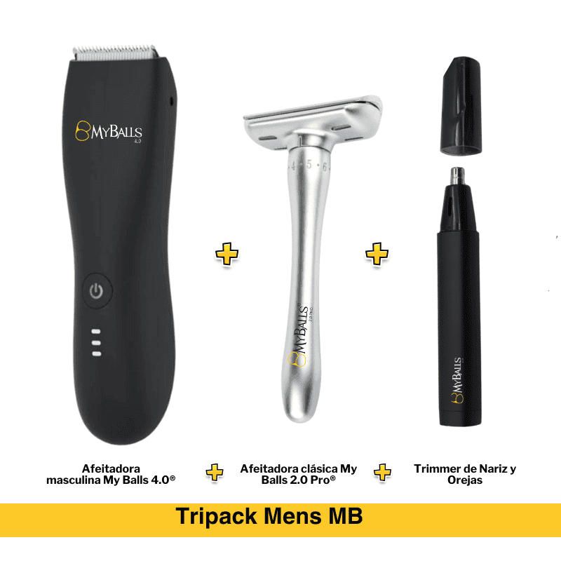 Tripack Trimmer Mens MB - My Balls 4.0 Pro +My Balls 2.0pro +Trimmer Nariz y Orejas