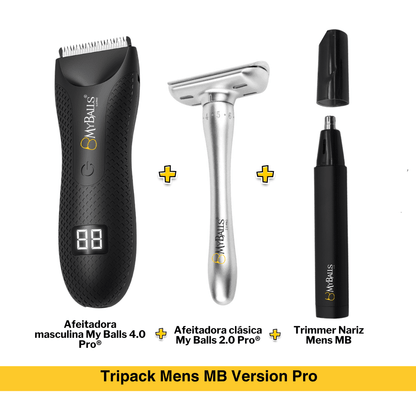 Tripack Trimmer Mens MB - My Balls 4.0 Pro +My Balls 2.0pro +Trimmer Nariz y Orejas
